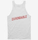 Expendable white Tank
