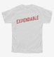 Expendable white Youth Tee