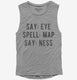Eye Map Ness grey Womens Muscle Tank