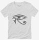 Eye of Horus white Womens V-Neck Tee
