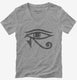 Eye of Horus grey Womens V-Neck Tee
