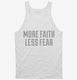 Faith And Fear Quote Saying white Tank