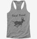 Fast Food Deer grey Womens Racerback Tank