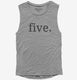 Fifth Birthday Five  Womens Muscle Tank