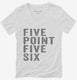 Five Point Five Six white Womens V-Neck Tee