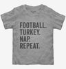 Football Turkey Nap Repeat Funny Thanksgiving Toddler