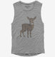Forest Animal Deer grey Womens Muscle Tank