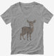 Forest Animal Deer grey Womens V-Neck Tee