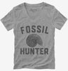 Fossil Hunter Ammonite Paleontologist Womens Vneck