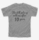 Funny 10th Anniversary grey Youth Tee