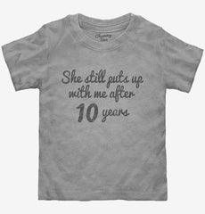 Funny 10th Anniversary Toddler Shirt