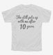 Funny 10th Anniversary white Youth Tee
