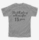 Funny 15th Anniversary grey Youth Tee