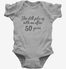 Funny 50th Anniversary Baby Bodysuit