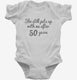 Funny 50th Anniversary white Infant Bodysuit