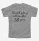 Funny 50th Anniversary grey Youth Tee