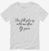 Funny 9th Anniversary Womens Vneck Shirt 666x695.jpg?v=1700645337