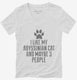 Funny Abyssinian Cat Breed white Womens V-Neck Tee