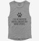 Funny American Bobtail Longhair Cat Breed grey Womens Muscle Tank