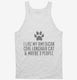 Funny American Curl Longhair Cat Breed white Tank