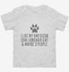Funny American Curl Longhair Cat Breed white Toddler Tee