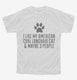 Funny American Curl Longhair Cat Breed white Youth Tee
