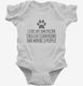 Funny American English Coonhound white Infant Bodysuit