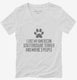 Funny American Staffordshire Terrier white Womens V-Neck Tee