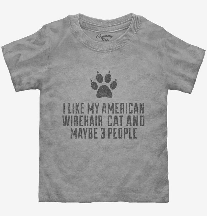 Funny American Wirehair Cat Breed Toddler Shirt