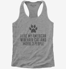 Funny American Wirehair Cat Breed Womens Racerback Tank