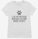 Funny American Wirehair Cat Breed white Womens