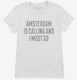 Funny Amsterdam Vacation white Womens