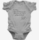Funny Atheist Mary And Joseph grey Infant Bodysuit