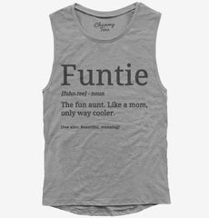 Funny Aunt Gift Funtie Womens Muscle Tank