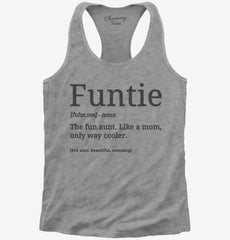 Funny Aunt Gift Funtie Womens Racerback Tank