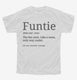 Funny Aunt Gift Funtie white Youth Tee