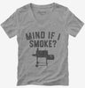 Funny Bbq Pitmaster Smoker Grilling Mind If I Smoke Womens Vneck