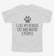 Funny Bengal Cat Breed white Youth Tee