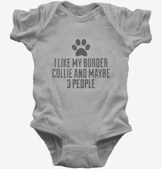 Funny Border Collie Baby Bodysuit