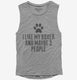 Funny Boxer grey Womens Muscle Tank