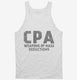 Funny CPA Weapons Of Mass Deductions white Tank