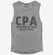 Funny CPA Weapons Of Mass Deductions grey Womens Muscle Tank