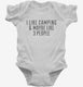 Funny Camping white Infant Bodysuit
