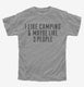 Funny Camping grey Youth Tee