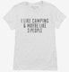 Funny Camping white Womens