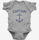 Funny Captain Anchor grey Infant Bodysuit