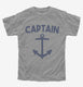 Funny Captain Anchor grey Youth Tee