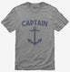 Funny Captain Anchor grey Mens