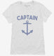 Funny Captain Anchor white Womens