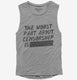 Funny Censorship grey Womens Muscle Tank